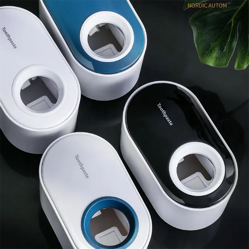 Toothpaste Dispenser Wall-Mounted Automatic Toothpaste Squeezer Holder For Hole-Free Wall Hangin toothpaste squeezer toothpaste dispenser