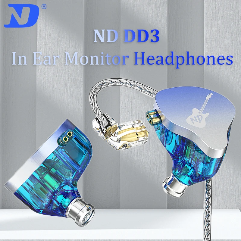 Auricolari EZ EAR ND DD3 - Monitor IEM Dual Driver Con 4 Stili Sonori Regolabili