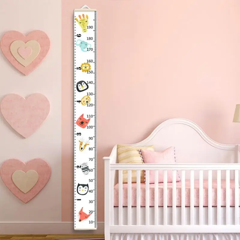 Child Growth Chart For Wall Cartoon Growth Chart For Measurement Fabric Wall Art Removable Decor Home Decoration