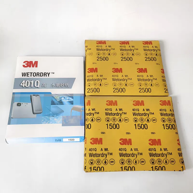3M 401Q Large Water Sandpaper Sheet – 227×280mm Automotive Wet/Dry Sanding Paper for Paint Surface Grinding & Polishing 2