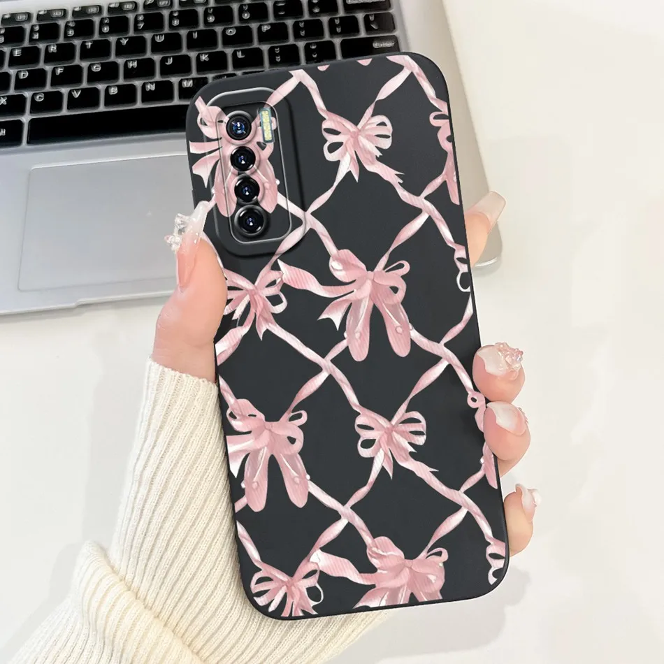 Elegant Floral Pattern Soft Silicone Shockproof Phone Case