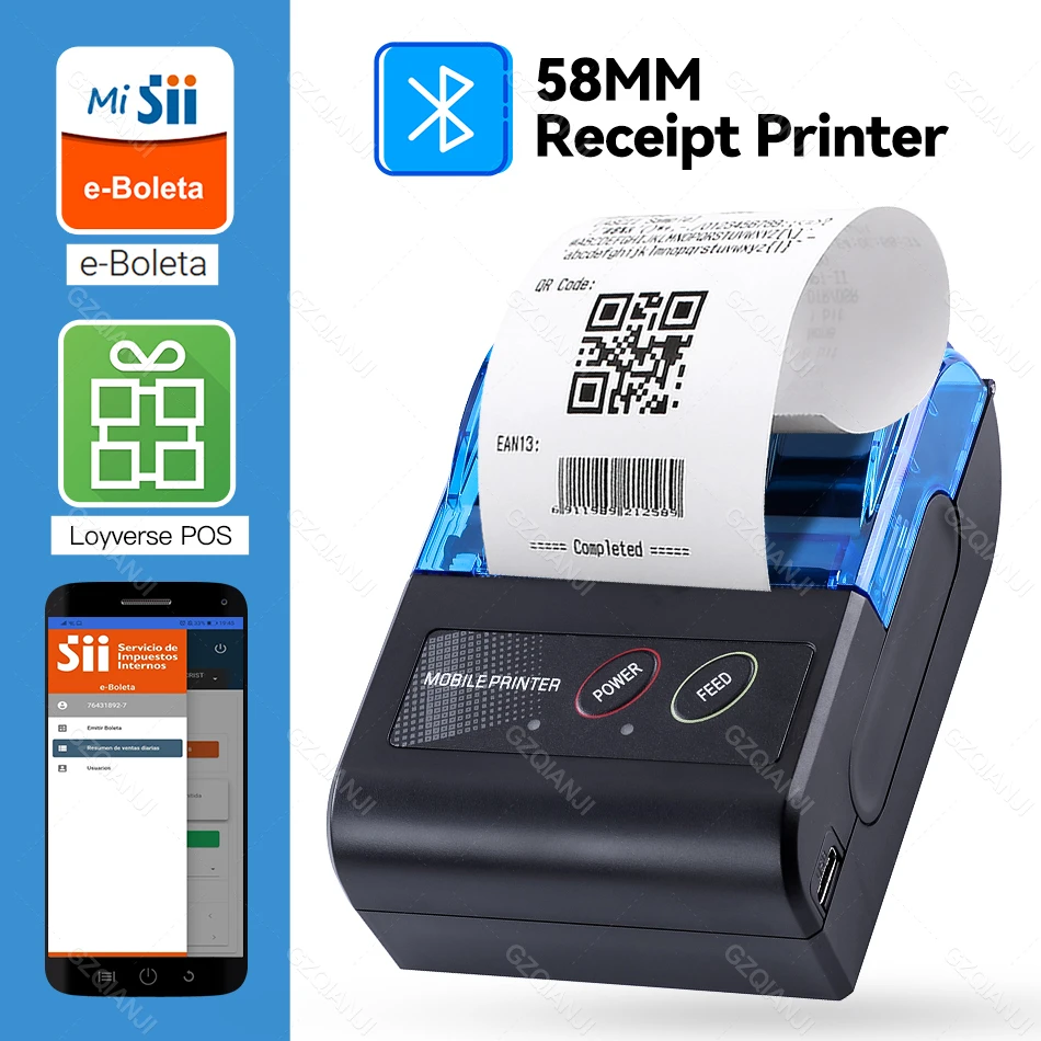 best mini printer Mini Portable 58mm Bluetooth Pocket Thermal Receipt Printer Wireless Notes Phone Printer Android IOS PC Eboleta Impresora Recibo best mini photo printer