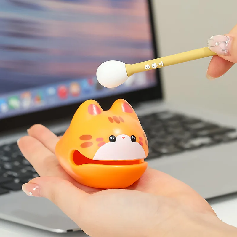 

Wooden Fish Anxiety Relief Small Ornaments Desktop Office Stress Relief Toys Creative Decorations Lucky Cat Dog Dolls Kids Gift