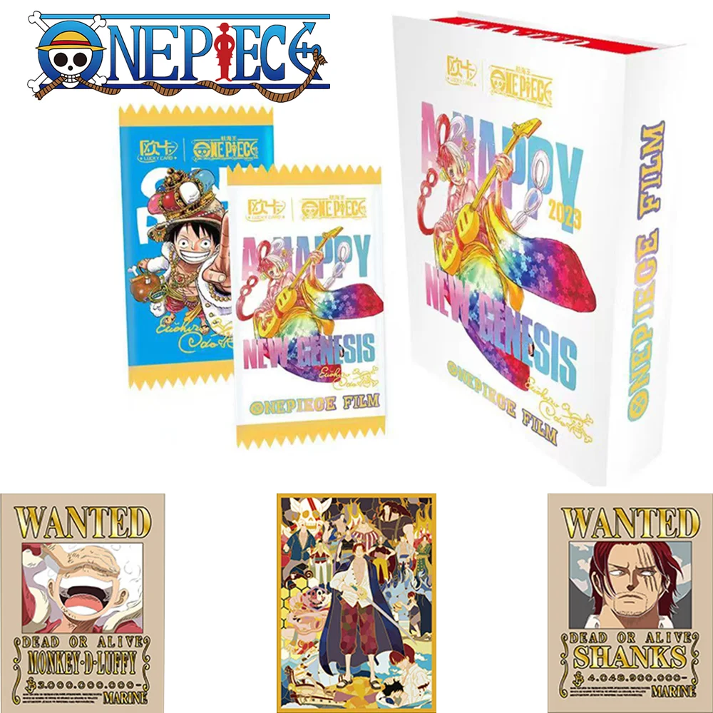 

One Piece Anime Genuine Cards Box New Genesis Red Film Uta Luffy Zoro SSP SP HC Bronzing Rare Trading Collectible Cards Toy Gift