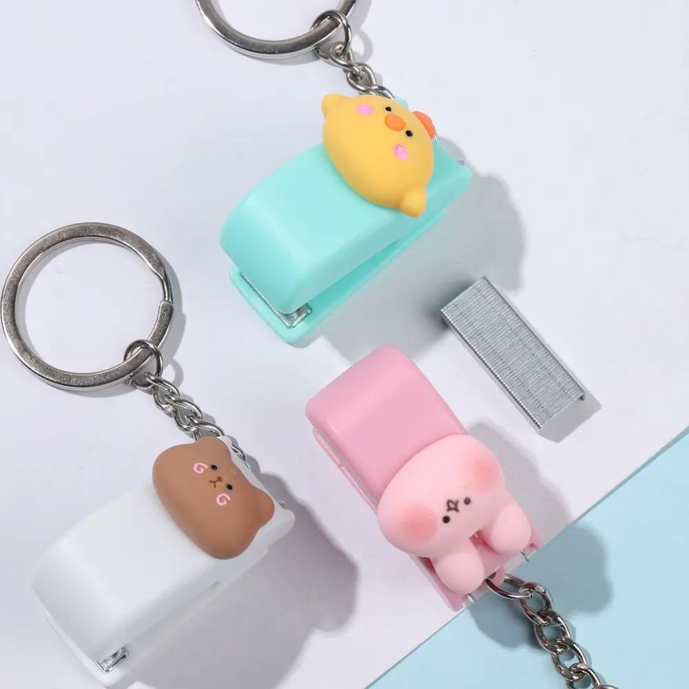 Mini Stapler Set Cute Mini Stapler Portable Cartoon Staples Binding Tools File Organizer Office Stationery School Student Supplies No.10