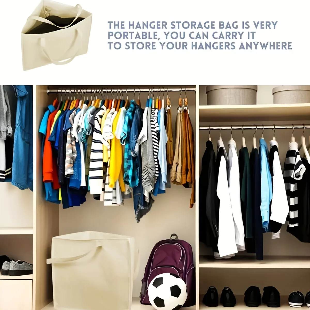 1pc Triangular Storage Bags with Handles and Base, Hanger Organizer, Beach Bag, Suitable for Travel, Outdoor, Home Storage