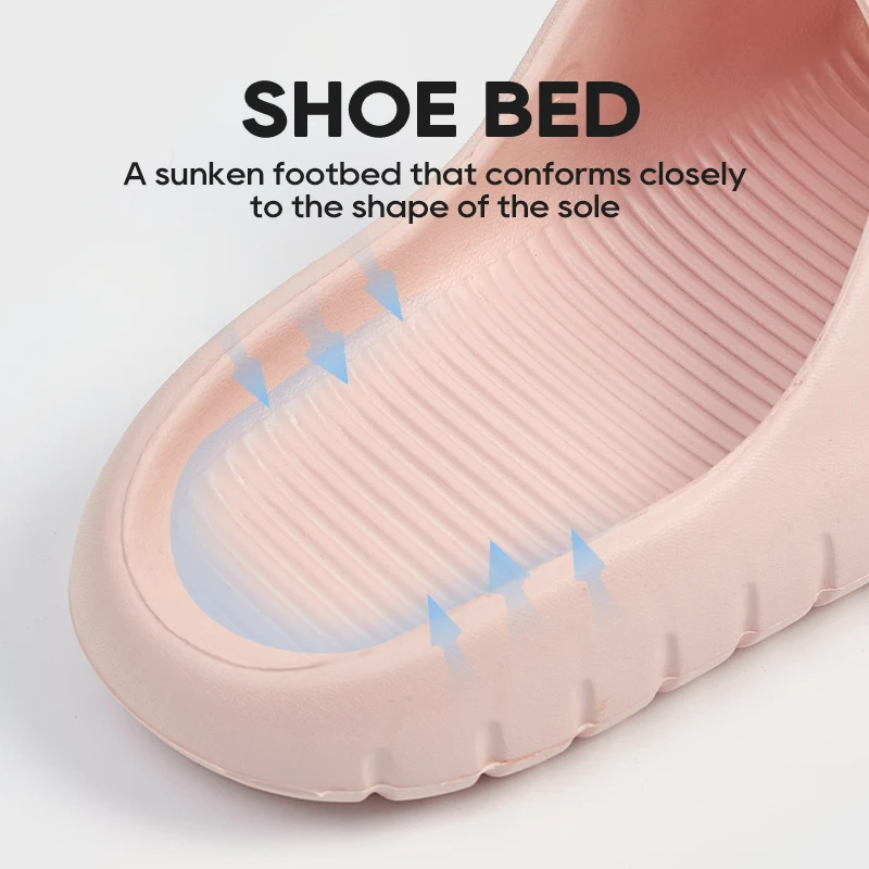 UTUNE Men‘s Trendy Minimalist Non-Slip Home Slippers Comfortable Slides Breathable Soft Thick Sole Casual Summer Beach Sandals 5