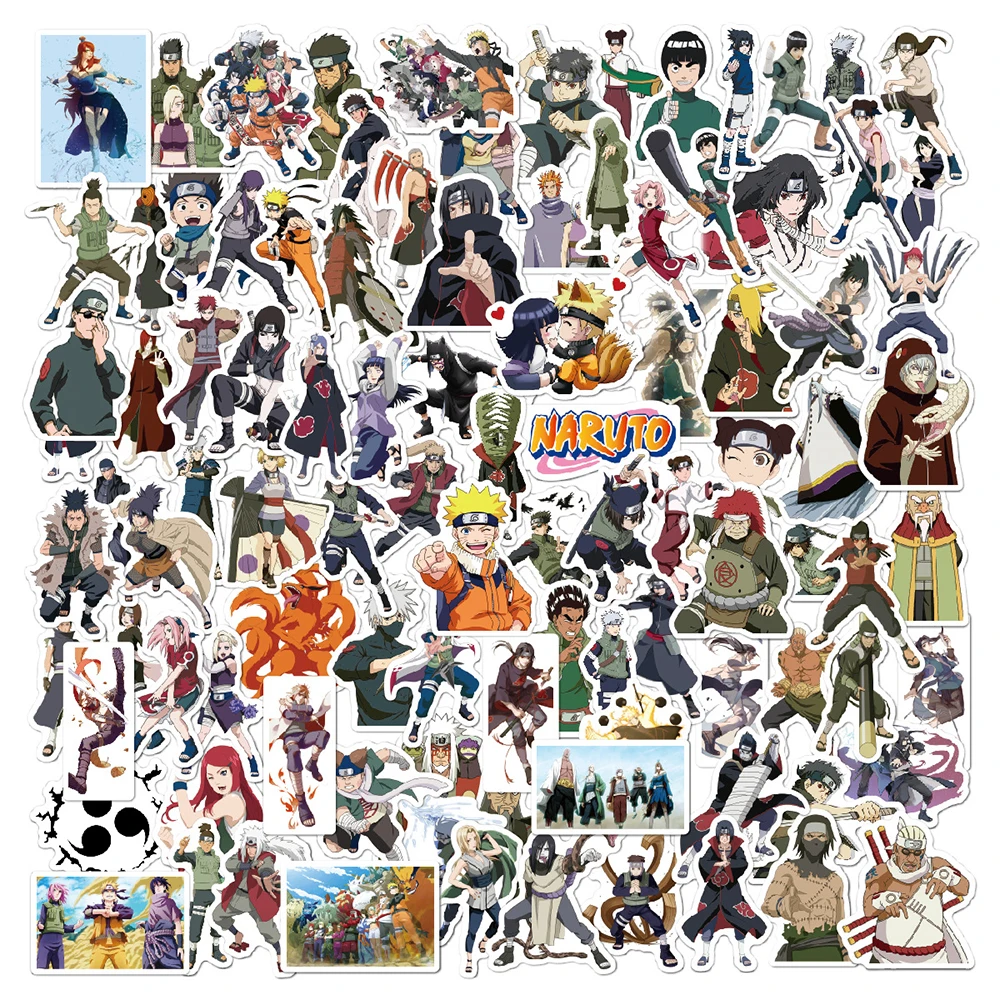 10/30/50/100pcs NARUTO Stickers Uzumaki Naruto Anime Sticker Scrapbooking Phone Laptop Skateboard Cool Cartoon Decal Kids Toys