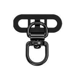 Ultra - Thin 360° Rotatable Stainless Steel Phone Lanyard Patch with Anti - Lost Strap (1Pc Black)