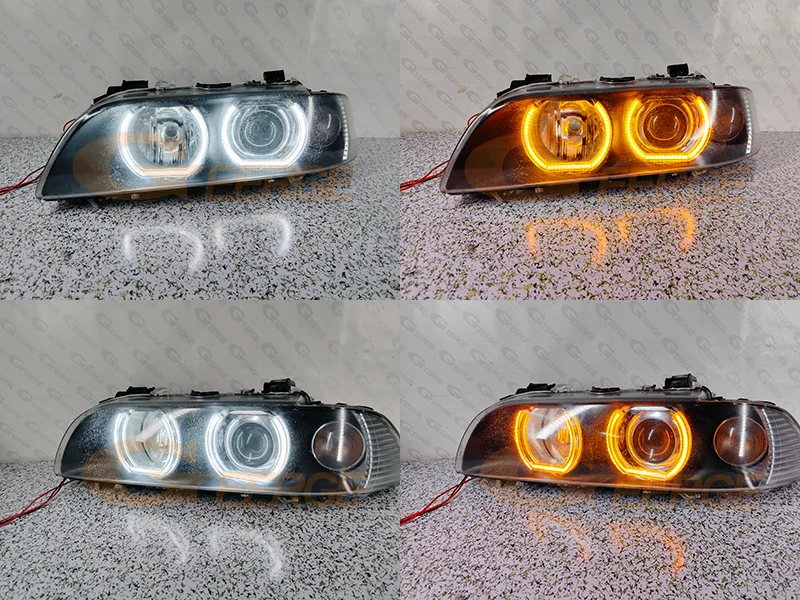 Angel Eyes Voor BMW E36 E38 E39 E46 Projector Ultra Heldere SMD Wit LED Angel Eyes 2600LM 12 V Halo Ring Kit Daglicht 131mmx4 Led Angel Eyes (Kleur: Wit