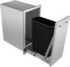 Pull-Out Trash Drawer Stainless Steel Outdoor Kitchen Trash Drawer Storage for One 10 Gallon Commercial Wastebasket 6