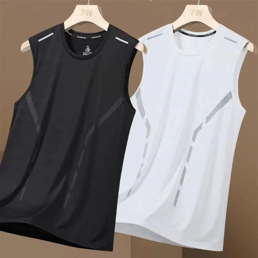 내구성이 뛰어난 스판덱스 남성용 Shapewear 바디 셰이퍼 민소매 압축 조끼 배꼽 컨트롤 속건성 셔츠