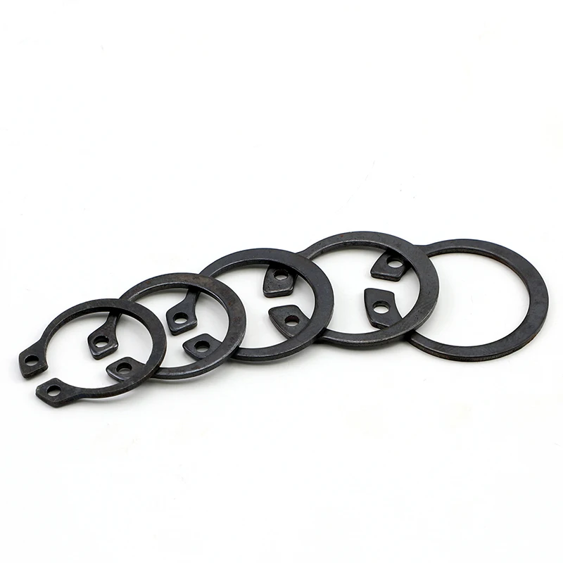M3 Carbon Steel External Circlips E-Clip Retaining Shaft Snap Rings 3mm Fastener External Retaining Ring E Clip Circlip Black 500pcs P 190894391