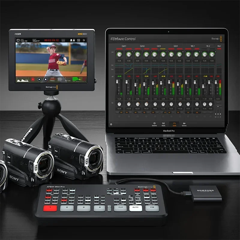 ATEM Mini Pro マルチカメラスイッチャー ライブプロダクションスイッチャー〕 ATEM Mini Pro SWATEMMINIBPR