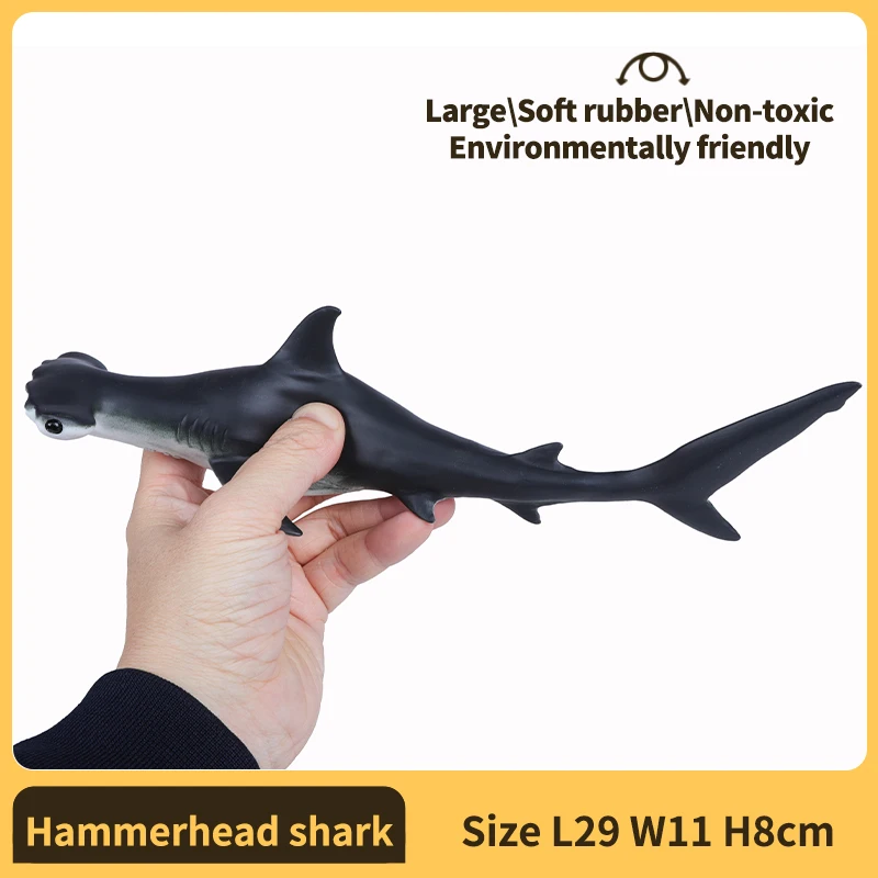Realistic Soft Rubber Sea Animal Whale and Shark Toys for Kids - Perfect for Bath and Beach Fun