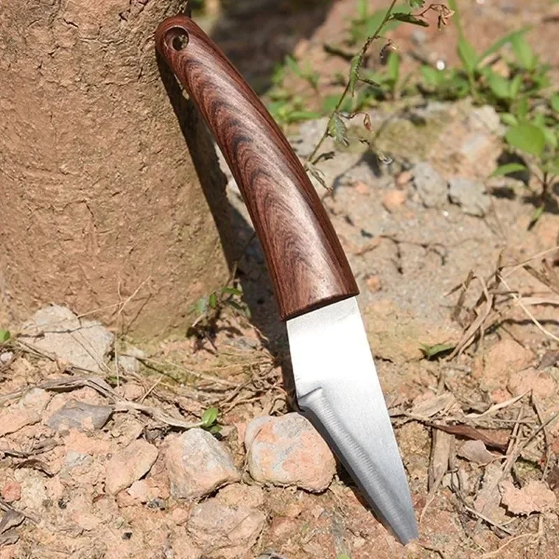 Wooden Handle Grafting Knife Leather Shell Suitable for Garden Grafting/unpacking Garden Hand Tool folding grafting knife garden tools grafting knife