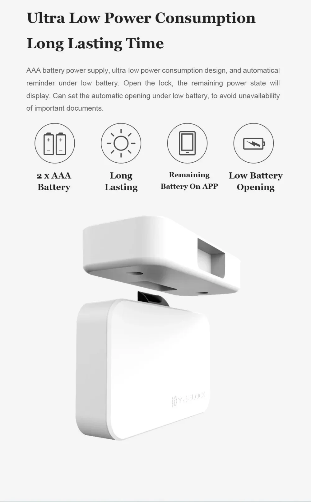 Xiaomi Mijia Yeelock Smart Drawer Cabinet Lock Control APP Remote Unlock description image 5