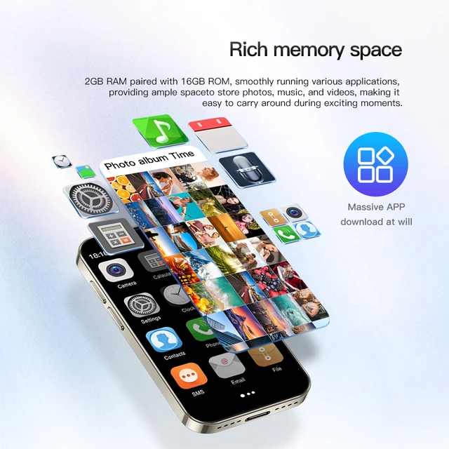 2025 nouveau Mini Smartphone Android 3G WCDMA 2GB RAM 16GB ROM 3.0 "affichage 5MP caméra double SIM téléphone portable intelligent jouer magasin WhatsAPP 4