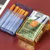 1pcs Plastic Clear Colour Cigarette Case Women Portable Transparent Cigarettes Storage Box Fits Smoking Enthusiasts Storage Boxs 1