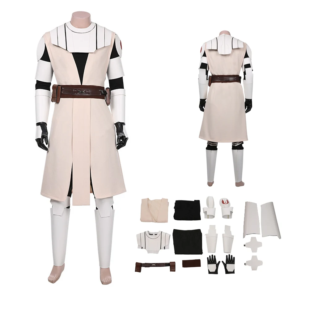 

Obi Wan Kenobi Cosplay Costume Coat Pants Belt Full Set Uniform Outfits Halloween Carnival Suit