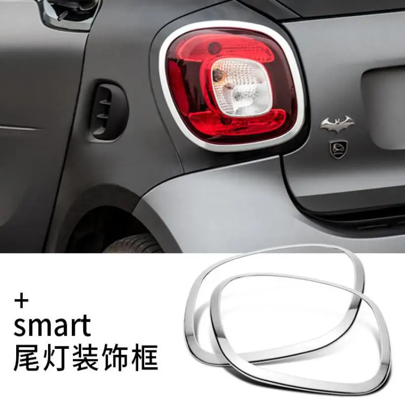 

Car Accessories For Mercedes Smart Fortwo 453 2015-2020 High-quality Abs Chrome Automobile Rear Tail Lamp Decorative Frame ,car-