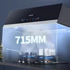 220V Kitchen Hood 710MM Top Suction Small Size Range Extractor Exhaust Cooker Range Hood Hood Range Kitchen 5