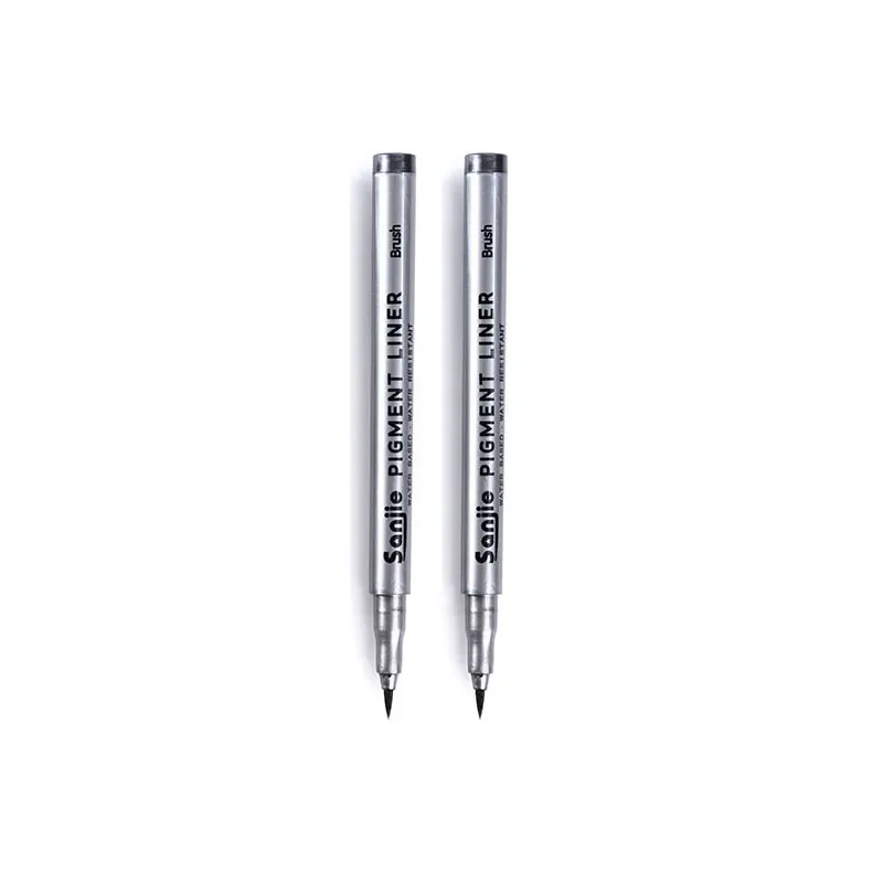 6PCS 정밀 검정색 마이크로 펜, 손으로 그린 후크 라인 펜 세트, 연속 잉크 라인, 0.05 0.1 0.2 0.3 0.4 0.5 0.6 0.8 브러시
