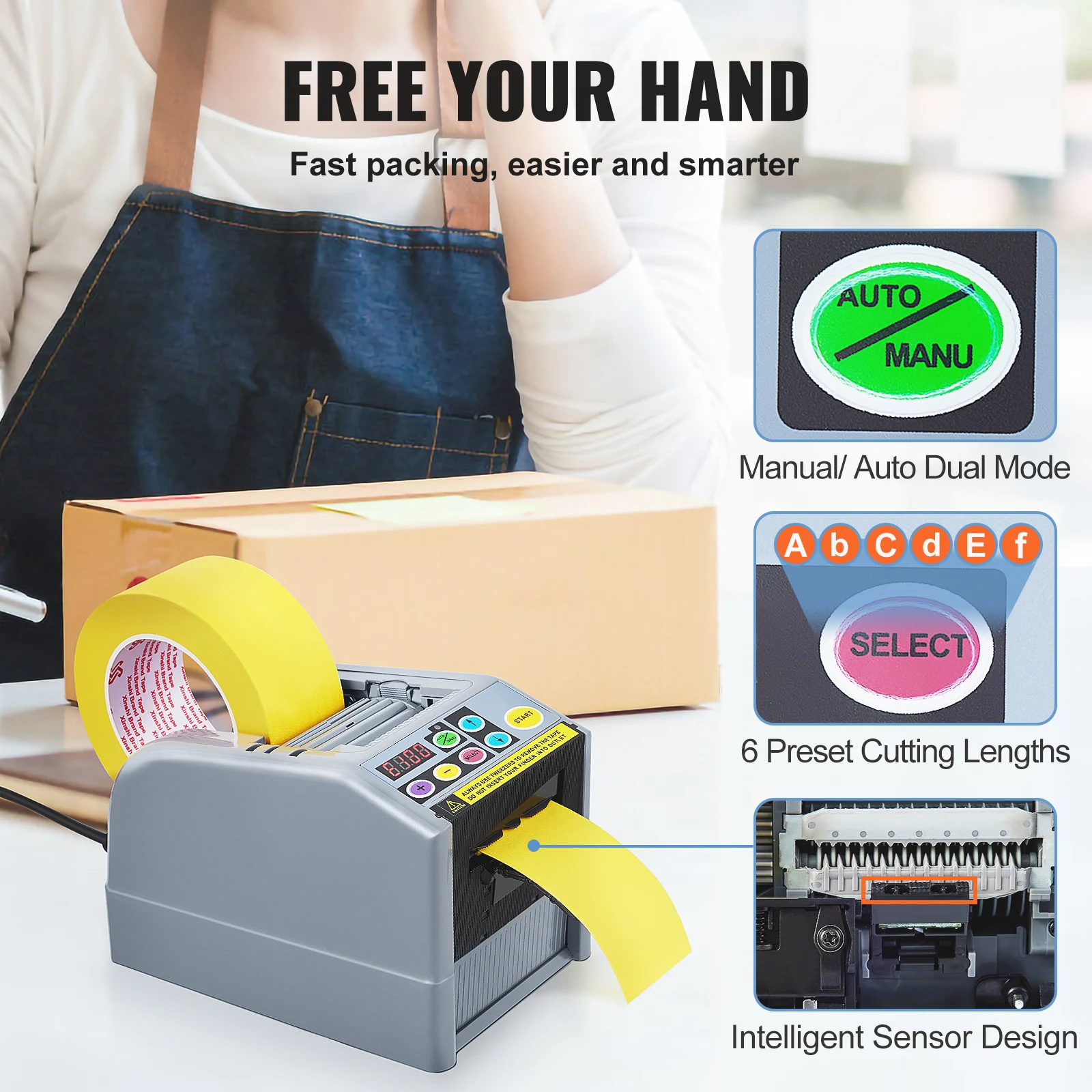 Automatic Electric Tape Cutter for Packaging