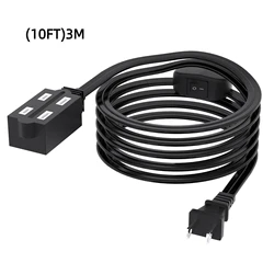 Heavy - Duty Indoor Power Extension Cord with 3 - Way Outlet (3M black)