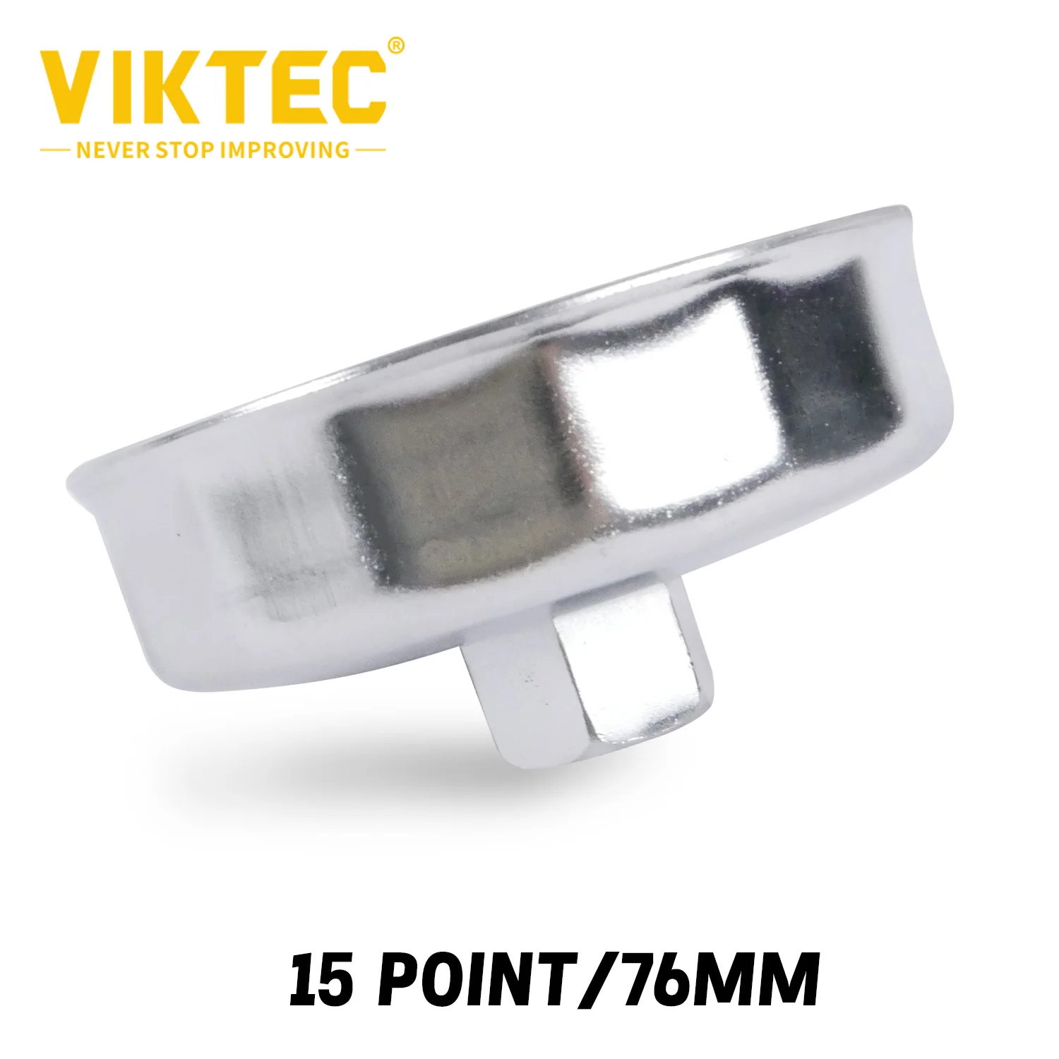 VIKTEC End Cap Oil Filter Wrench Car Repair Removal Tools Spanner Opener Socket 76mm 15 Point Aluminum Auto,VT01935P