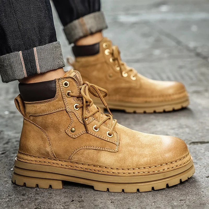stylish leather hiking boots