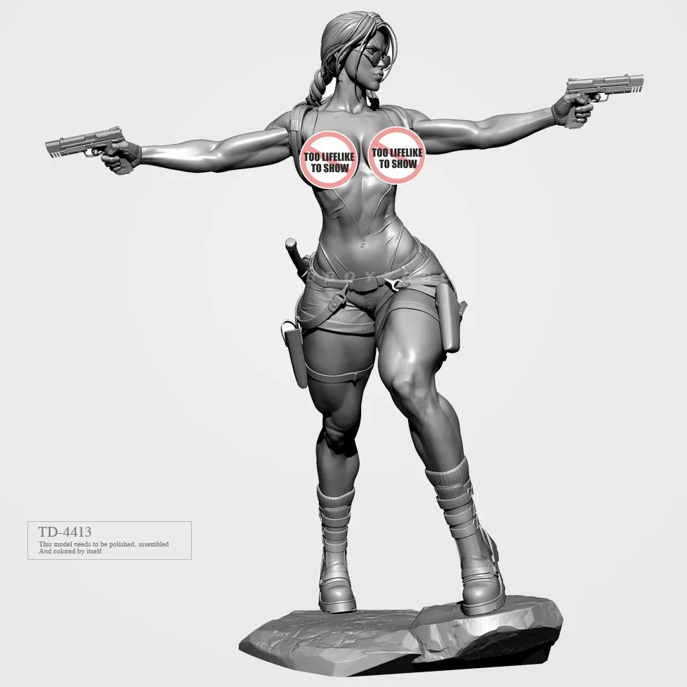 50mm 75mm 수지 모델 키트 자체 조립 및 색칠(안경 제외) TD-4413/3D