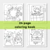 1 pc Cartoon Cat Coloring Book 24 Pages illustration Cute Relax Self-painting Art Colouring Book For Adults And Teens 6