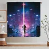 Japan Neon 3D Reams Customs Free Shipping Products Curtains Living Room Decoration Bedroom Blackout Curtains for Camera Curls 1