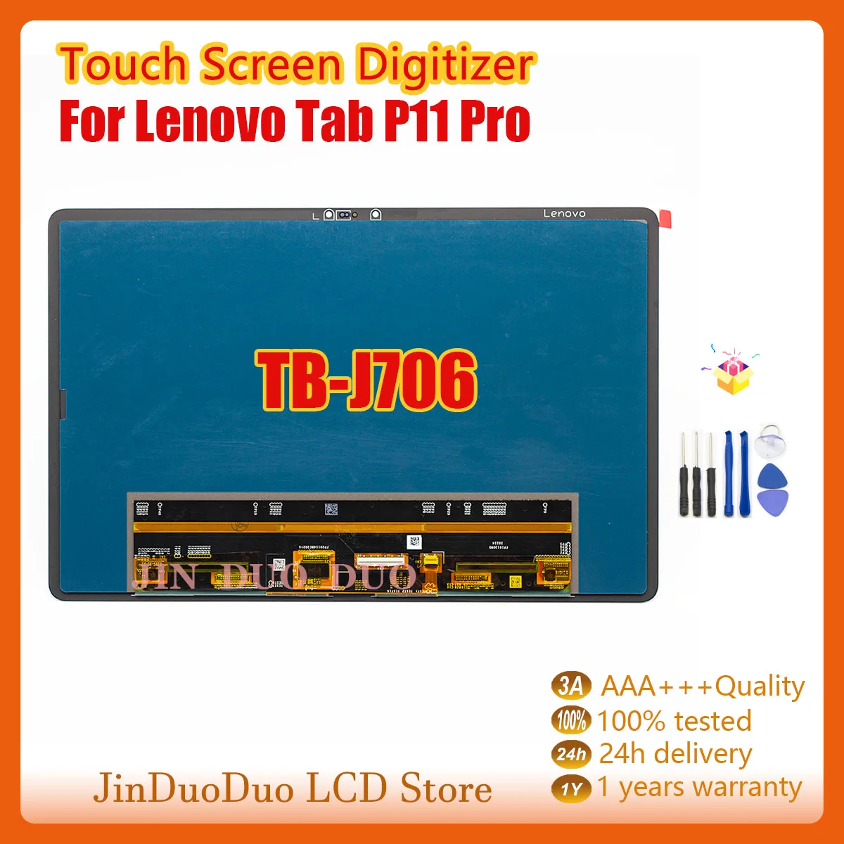 

Original AMOLED For Lenovo Tab P11 Pro TB-J706 J706F J716F J716 LCD Display Touch Screen Digitizer Assembly Replacement Parts