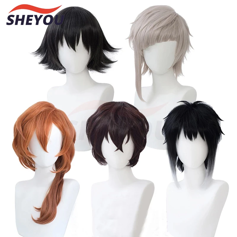 

Bungo Stray Dogs Cos Dazai Osamu Ryunosuke Akutagawa Ryuunosuke Chuya Nakahara Chuuya Nakajima Atsushi Edogawa Ranpo Cosplay Wig