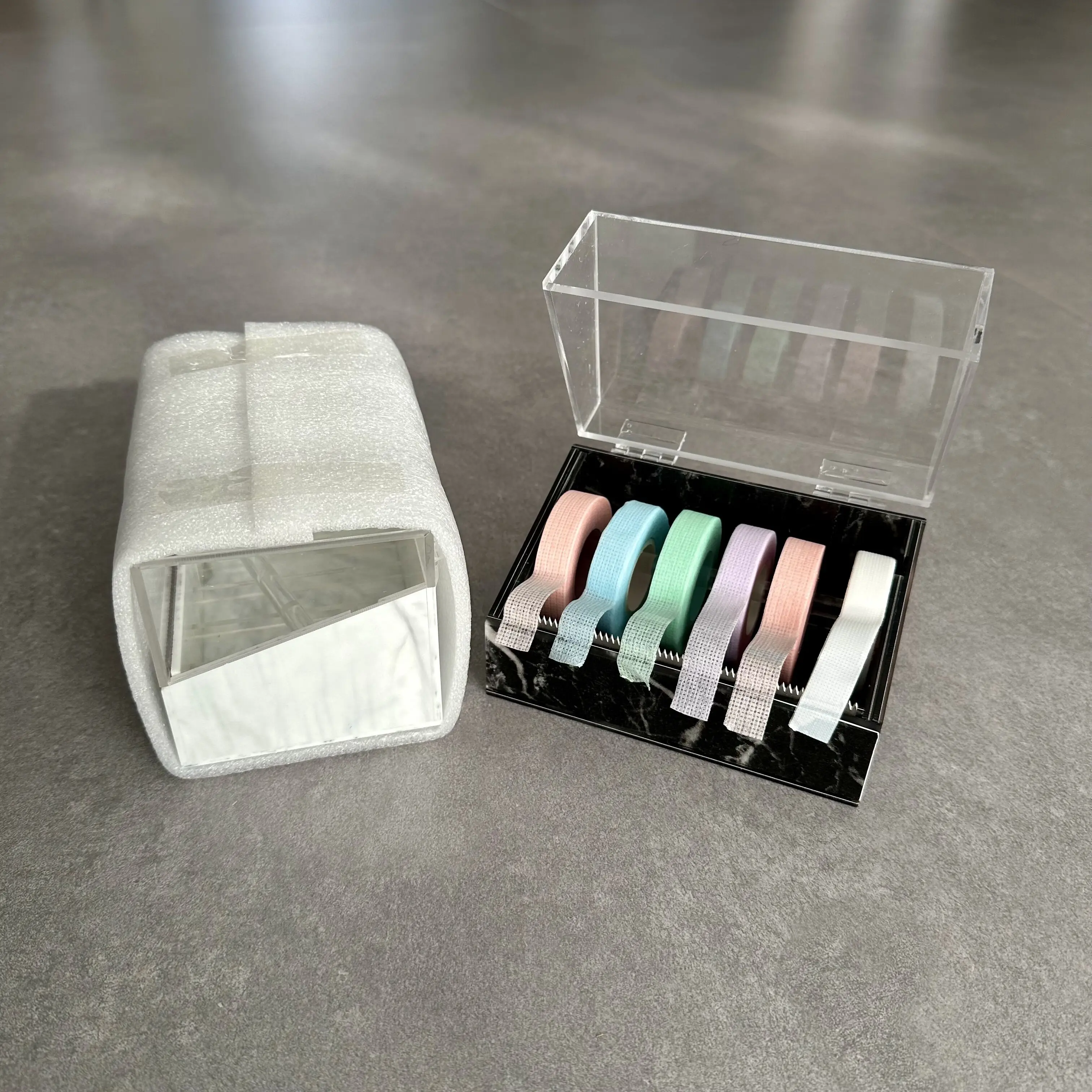 

Roller Tape Holder Grafting Eyelashes Extension Tape Cutter Supplies Manual DIY Packing Tools Plastic Tape Dispenser