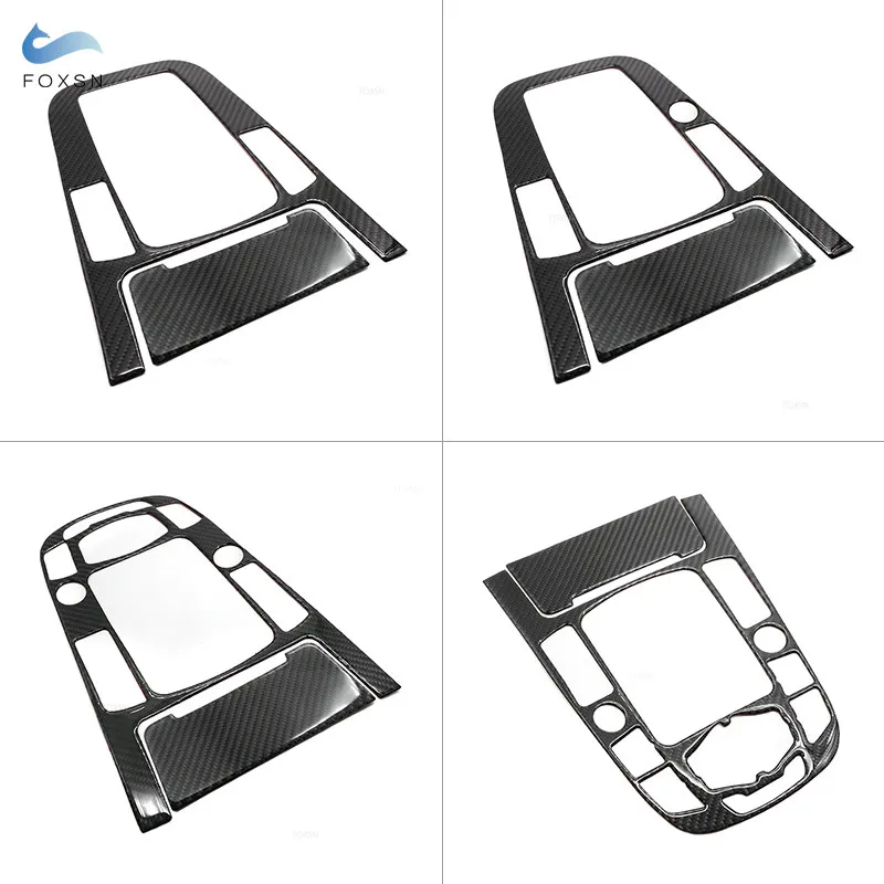 Carbon Fiber Center Console Gear Shift Panel Cover console roller blind cover car gear cover trim car gear shift knob cover armrest panel cover For Audi A4L A5 2009 2010 2011 2012 2013 2014 2015 / Q5 2010 -