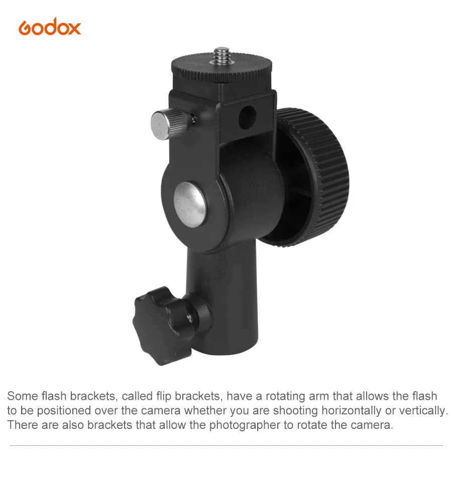 Godox Type-D Camera Flash Speedlite Mount Swivel Light Stand Bracket with Umbrel