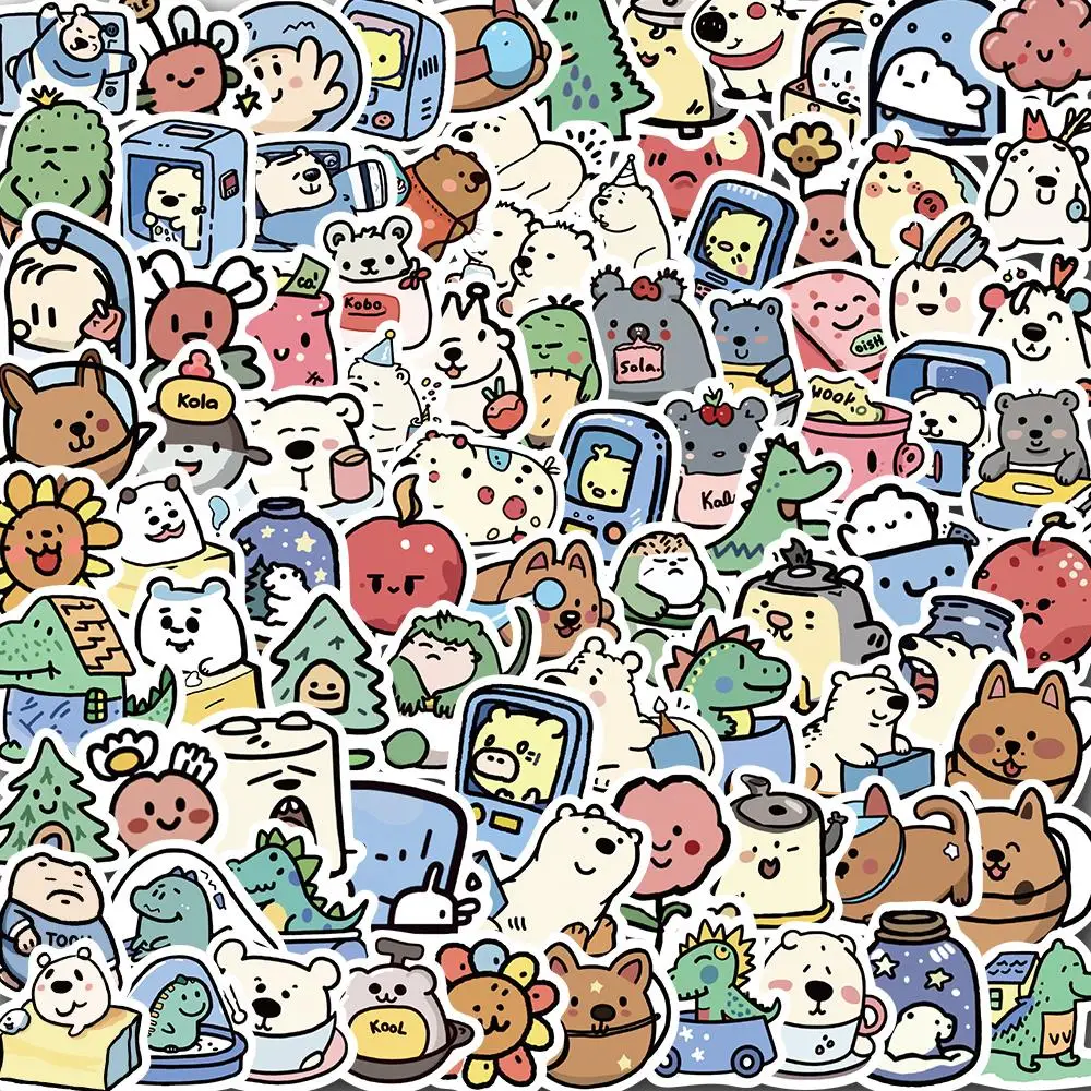 

10/50/100PCS Kawaii Animal Cartoon Stickers Aesthetic Cute Decals Laptop Suitcase Car Phone Scrapbook Guitar Graffiti Sticker