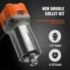 VEVOR Wood Router 1.25HP 800W Compact Wood Trimmer Combo Tool 30000RPM 6 Variable Speeds for DIY Woodworking Slotting Trimming 5