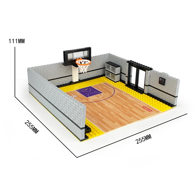 NEW Scene Basketball Court Hoop Campus Cage Sports Meeting Field Street Community Stands Building Blocks Model Sets Bricks 2