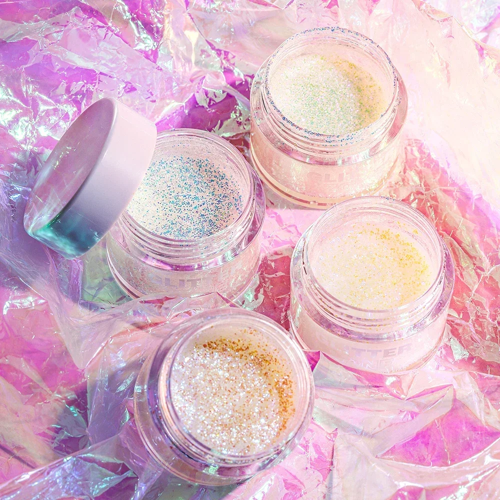 Jelly Eye Glitter Nail Hair Body Face Glitter Gel Art Flash Loose Sequins Cream High Gloss Festival Makeup Laser Glitter Shining 4