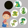 Potty Training Stickers Reusable Cartoon Dinosaur Pattern Sticker for Boys Girls Toilet  Color Changing Pee Stickers 1