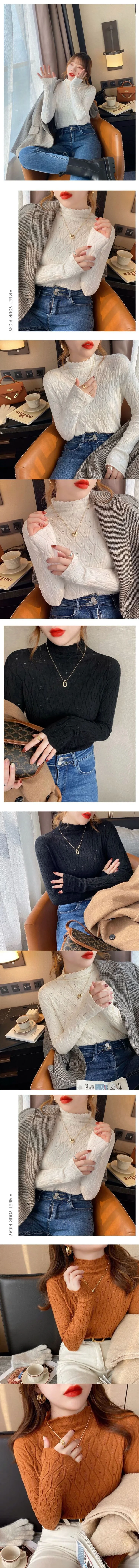 New Faux Cashmere Turtleneck Women Sweaters Autumn Winter Warm Pullover Slim Tops Knitted Sweater Jumper Soft Pull Female