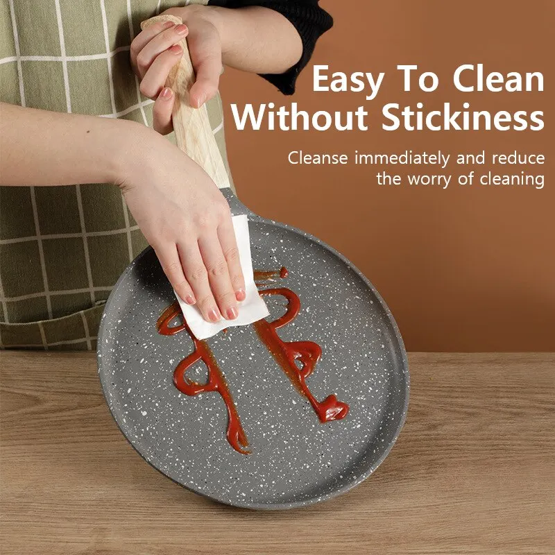 Frying Pan 6/8/10 Inch Kitchen Maifan Stone Steak Pancake Fried Egg Nonstick Cook Breakfast Bakeware Compatible Gas Stove