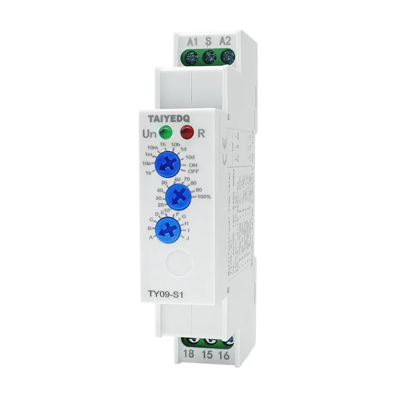 TY09-S1 S2 16A Multifunction Timer Relay with 10 Function Choices AC 230V Din Rail Type Time Delay Relay