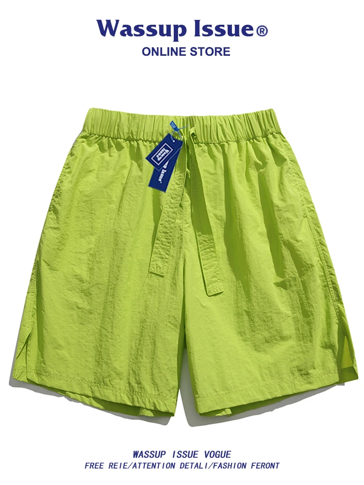 

WASSUP ISSUE Summer New American Ice Feel Quick Drying Casual Men's Trendy Loose Versatile Shorts