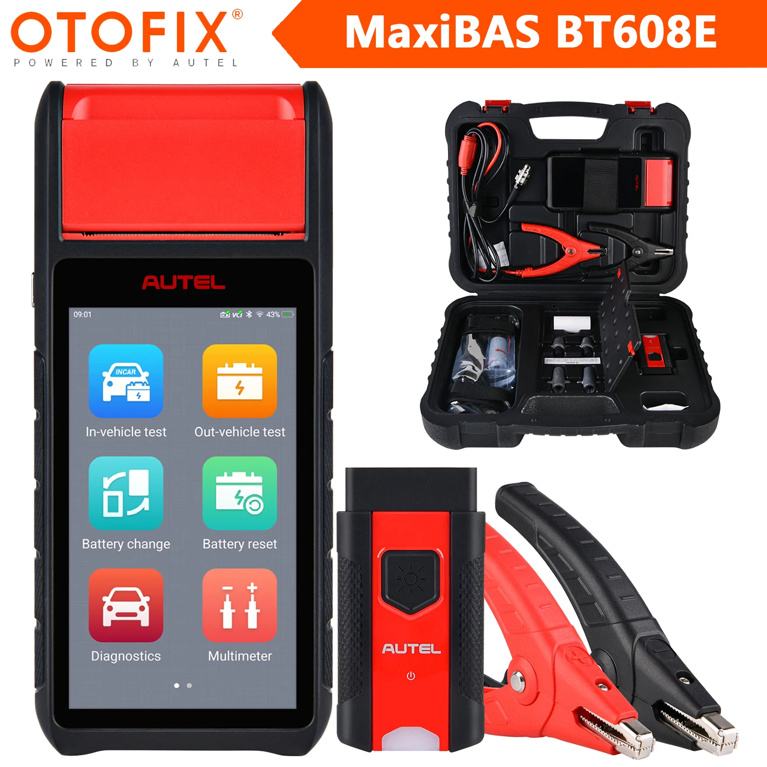 Анализатор состояния электрической системы Autel MaxiBAS BT608 все диагностики