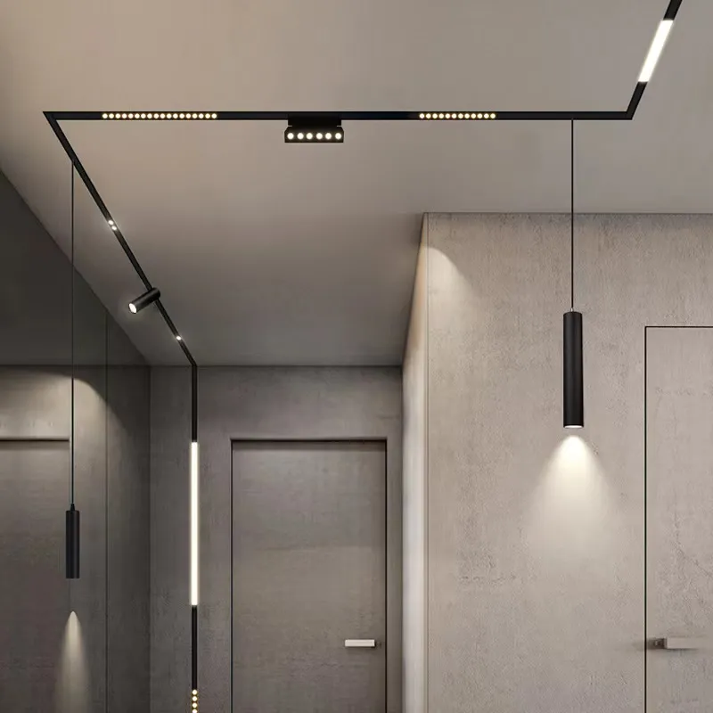 Aluminium Magnetic Led Light Rail Track Holder 1m Lighting Ceiling Recessed Lamp Profile For Spot Kitchen Fixtures - Track Lighting - AliExpress